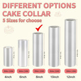 8 Inch Cake Collars, Clear Transparent Cake Acetate Sheet Roll, Cake Plastic Wrap, Cake Acetate Collar for Chocolate Mousse DIY Cake Wraping Decorating Shaker Cards(Length 394inch)