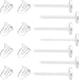 Clear Earrings For Sports, 400Pcs 18g Plastic Earrings For Sensitive Ears, Clear Stud Earrings for Work with Solid Plastic Posts and Soft Rubber Earring Backs in 2 Organizer Box