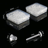 Clear Earrings For Sports, 400Pcs 18g Plastic Earrings For Sensitive Ears, Clear Stud Earrings for Work with Solid Plastic Posts and Soft Rubber Earring Backs in 2 Organizer Box