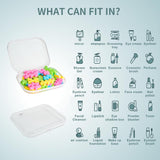 Hard Sided Clear Zipper Case for Storage- Professional-Grade Clear Zipper Pencil Case,Toy Storage Bins, Toiletry Pouch, Travel Organizer, Cosmetic Bagï¼\x88White,2 Pack, Mï¼\x89 M - Rear View