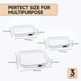 Hard Sided Clear Zipper Case for Storage- Professional-Grade Clear Zipper Pencil Case,Toy Storage Bins, Toiletry Pouch, Travel Organizer, Cosmetic Bagï¼\x88White,2 Pack, Mï¼\x89 M