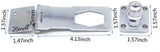 2 Packs Keyed Locks Twist Knob Locking Hasp for Small Doors, Cabinets and More,Stainless Steel Steel, Catch Latch Safety Lock with Keys (4inch, Silver)