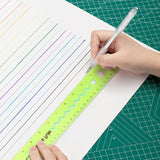 30cm/12inch Flexible Ruler, Rubber Plastic Ruler, Foldable Ruler Folding Soft Plastic Ruler, Shatterproof Straight Measuring Tools for Office Family Supplies(Blue) Red - 45-Degree Angle