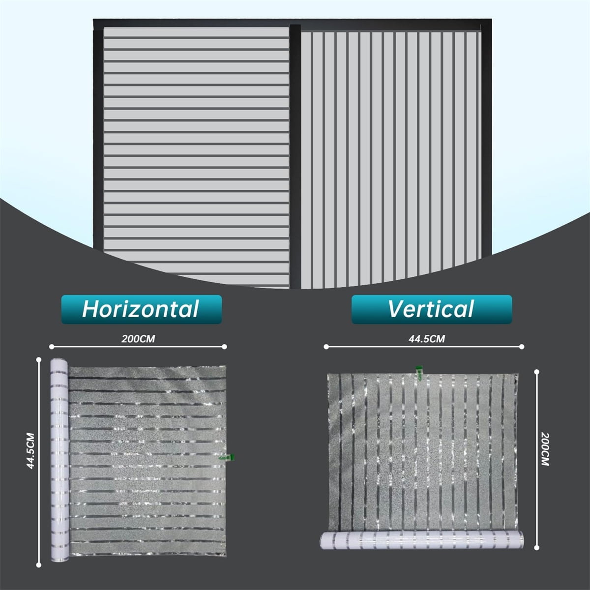 Privacy Window Film Frosted Glass Window Film 17.5 x 78.7 in No Glue Window Static Cling Glass Door Film Anti-UV Glass Films Strips Frosted Sliding Window Covering Stickers for Home Office