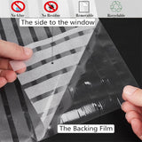 Privacy Window Film Frosted Glass Window Film 17.5 x 78.7 in No Glue Window Static Cling Glass Door Film Anti-UV Glass Films Strips Frosted Sliding Window Covering Stickers for Home Office - Side View