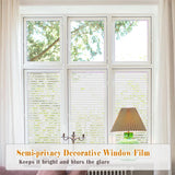 Privacy Window Film Frosted Glass Window Film 17.5 x 78.7 in No Glue Window Static Cling Glass Door Film Anti-UV Glass Films Strips Frosted Sliding Window Covering Stickers for Home Office