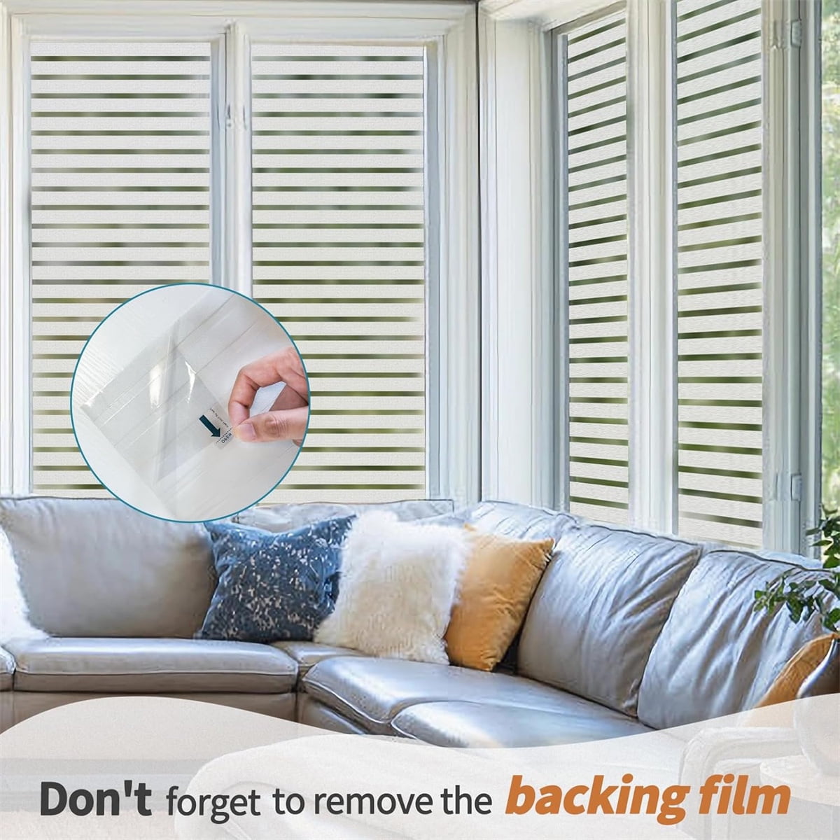 Privacy Window Film Frosted Glass Window Film 17.5 x 78.7 in No Glue Window Static Cling Glass Door Film Anti-UV Glass Films Strips Frosted Sliding Window Covering Stickers for Home Office