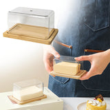 Glass Butter Dish with Airtight Lid, Keeps Butter Soft, Countertop and Refrigerator Door Shelf, Butter Tray with Lid Fridge, Butter Holder, Covered Butter Dishes, Cheese Freezer Preservation Box Multicolor