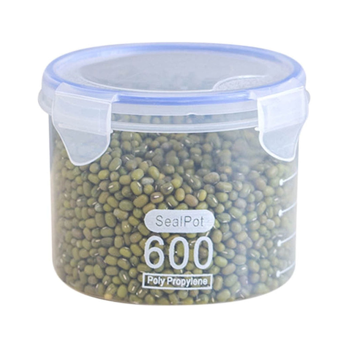 Clear Sealed Food Containers, 800ml Plastic Stackable Leakproof Storage Jar with Locking Lid, Kitchen Gadget for Rice Beans Storage A
