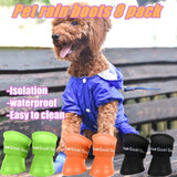 Pet Shoes, Candy Colors Anti-Slip Waterproof Rubber Rain Shoes Boots Paw Cover, Dog Boots & Paw Protectors, for Small Medium Dogs L Green - Side View