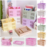 Foldable Storage Baskets with Handle, Portable Shower Basket, Vegetable Fruit Storage Organizers Box, Multifunctional Shopping Basket Outdoor Picnic Basket for Home, Picnic, Shopping Coffee