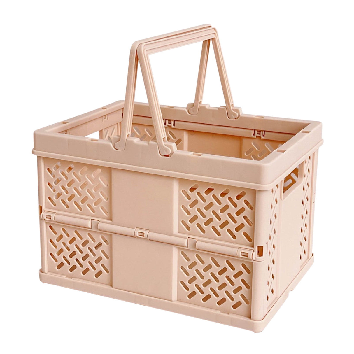 Foldable Storage Baskets with Handle, Portable Shower Basket, Vegetable Fruit Storage Organizers Box, Multifunctional Shopping Basket Outdoor Picnic Basket for Home, Picnic, Shopping Coffee