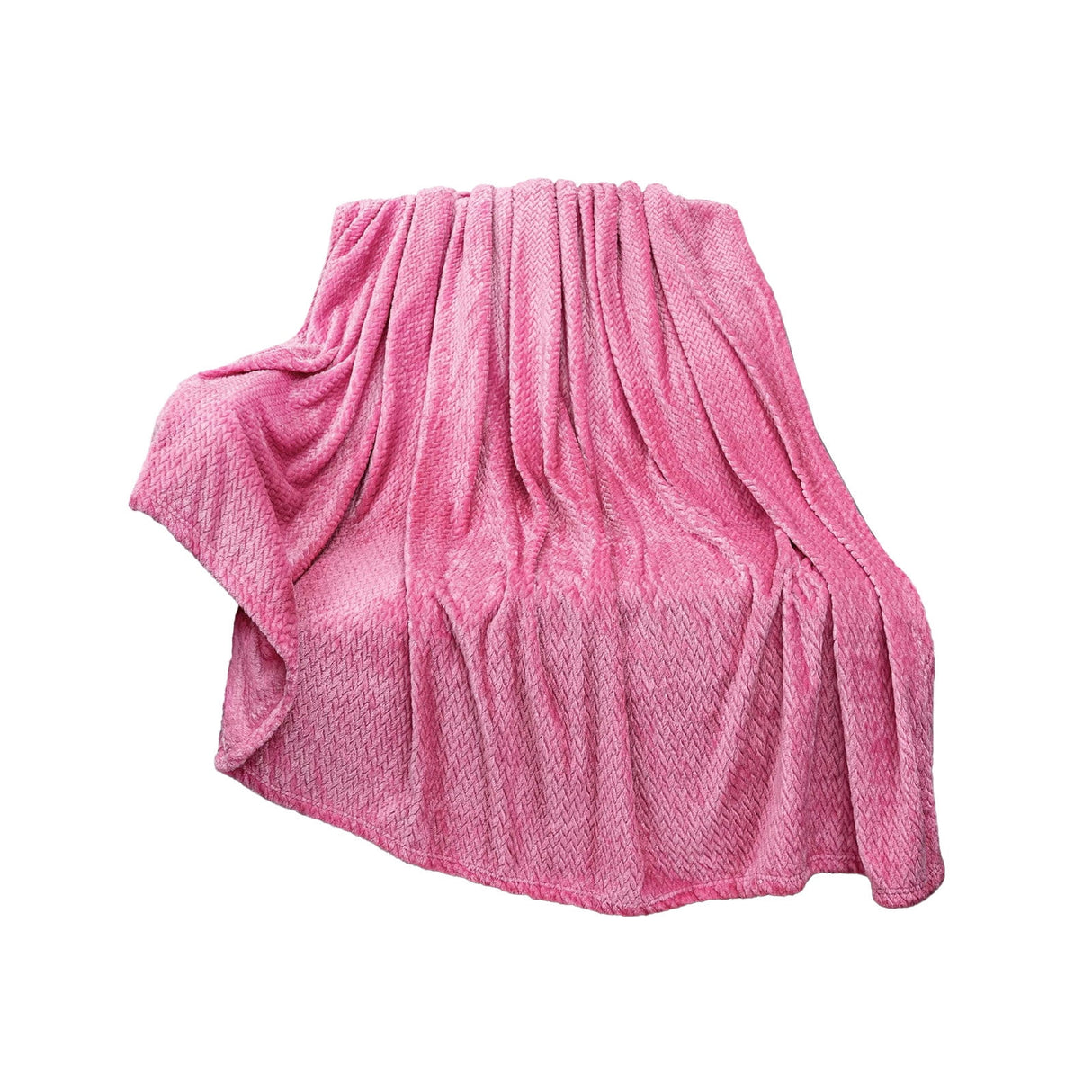 Christmas Solid Color Blanket, 59x39" Soft Warm Throw Blanket, Light-weight Plush Throw Blanket for Bed Sofa Camping Airplane Holiday Pink