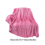 Christmas Solid Color Blanket, 59x39" Soft Warm Throw Blanket, Light-weight Plush Throw Blanket for Bed Sofa Camping Airplane Holiday Pink