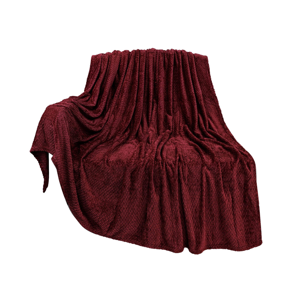 Christmas Solid Color Blanket, 59x39" Soft Warm Throw Blanket, Light-weight Plush Throw Blanket for Bed Sofa Camping Airplane Holiday Wine