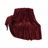 Christmas Solid Color Blanket, 59x39" Soft Warm Throw Blanket, Light-weight Plush Throw Blanket for Bed Sofa Camping Airplane Holiday Wine