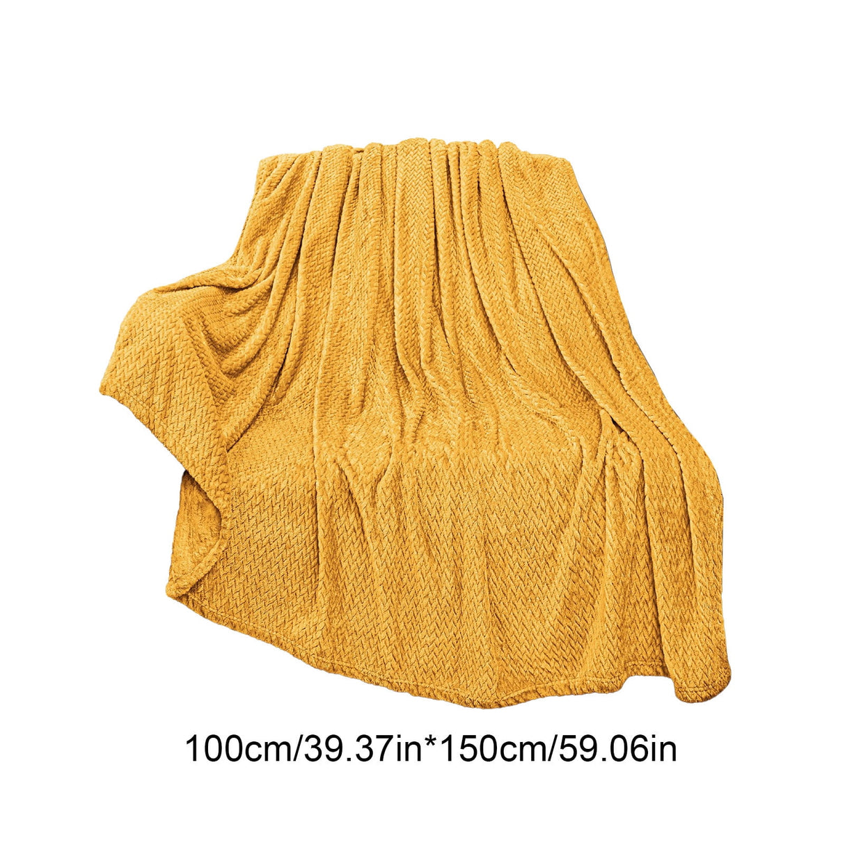 Christmas Solid Color Blanket, 59x39" Soft Warm Throw Blanket, Light-weight Plush Throw Blanket for Bed Sofa Camping Airplane Holiday Yellow