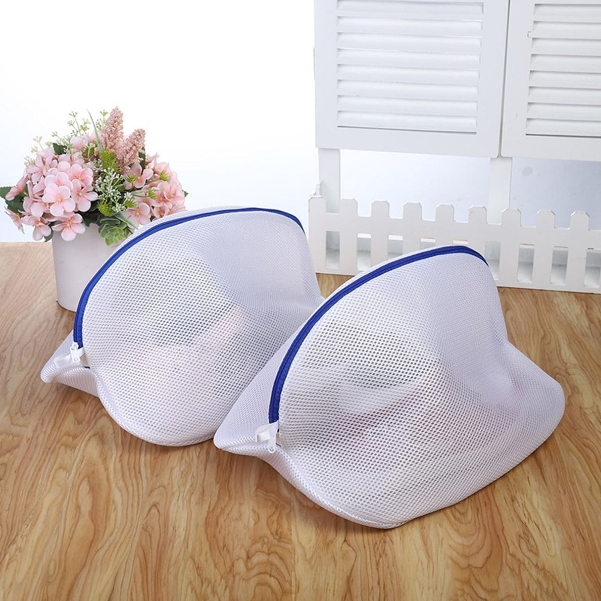 Shoe Wash Bag, Mesh Laundry Bag with Zipper, Portable Washable Shoe Storage Pouch Cleaning Laundry Bag for Sneakers Sock Toys Slipper L