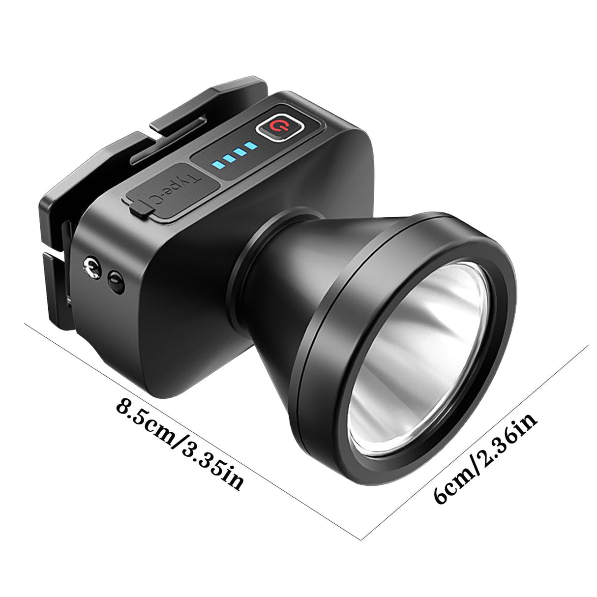 Rechargeable LED Headlamp, LED Spotlight Flashlight Outdoor, Long Lasting Large Waterproof Spot Light, Outdoor Fishing Night Fishing Lamp, Camping Light, for Hunting Boating Camping Black