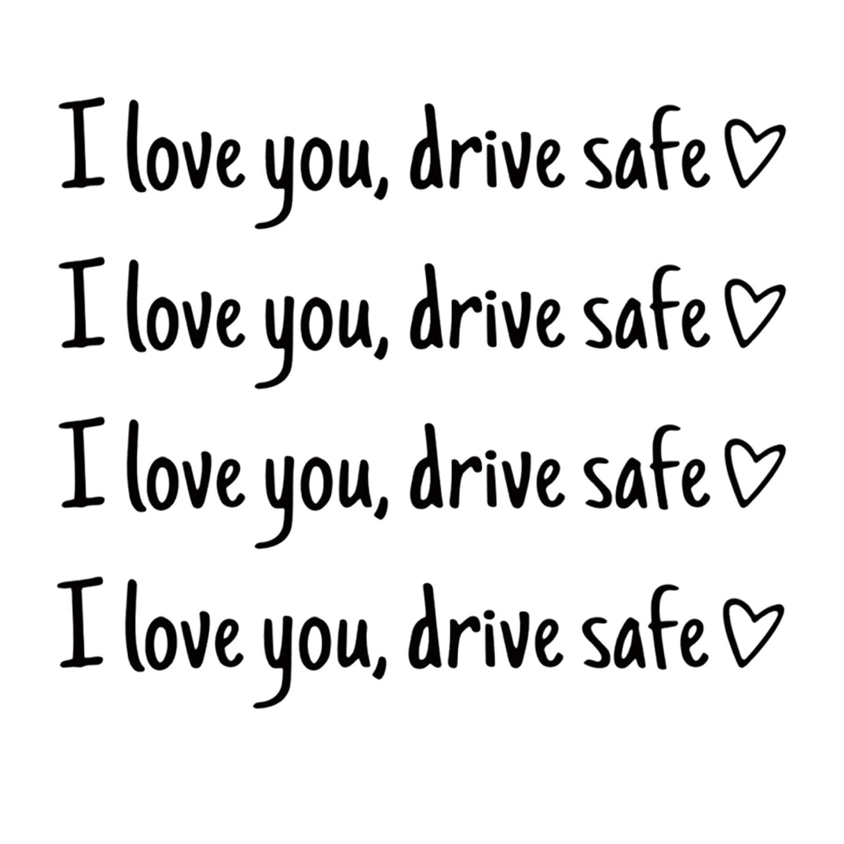 4Pcs I Love You Driving Safe Mirror Sticker, Drive I You Rearview Decal, I Love You Drive Safe Sticker, Rear View Mirror Decal, Car Stickers Decal, Bumper Stickers, Car Accessories Green
