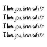 4Pcs I Love You Driving Safe Mirror Sticker, Drive I You Rearview Decal, I Love You Drive Safe Sticker, Rear View Mirror Decal, Car Stickers Decal, Bumper Stickers, Car Accessories Green