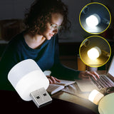 USB Night Light, LED Mini Light Bulb, Plug in Night Light, Small Bedside Night Lights, USB Light Bulb for Bedroom, Hallway, Kitchen, Car Tiny Light, Power Bank Power Outage Emergency Light Beige