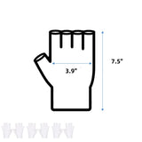 12 Pairs Cotton Gloves,Reusable Half Finger Touchscreen Gloves,7.5x3.9In Summer Sun UV Protection Gloves for Men and Women White - Front View