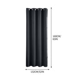 RV Camper Door Window Curtains, Blackout Privacy Curtains, Drapes for Bathroom Bedroom Kitchen, Portable Travel Trailer Small Window Decor, Short Blackout Curtain Black - Front View