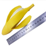 Banana Stress Ball, Soft Simulation Banana Fruit Squeezed Toys, Stretchy Banana Stress Ball Sensory Toys for Birthday Party Holiday Christmas Gift 1PC - Top-Down View