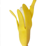 Banana Stress Ball, Soft Simulation Banana Fruit Squeezed Toys, Stretchy Banana Stress Ball Sensory Toys for Birthday Party Holiday Christmas Gift 1PC - Rear View