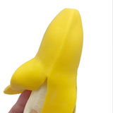 Banana Stress Ball, Soft Simulation Banana Fruit Squeezed Toys, Stretchy Banana Stress Ball Sensory Toys for Birthday Party Holiday Christmas Gift 1PC