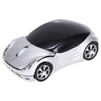2.4G Wireless Mouse, Cute Car Mouse, 2.4G Wireless (10m Range) and USB Plug and Play, 1200DPI Optical Tracking, for PC Computer Laptop Tablet, with LED Light Yellow