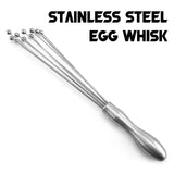 Egg Whisk,10" Stainless Steel Ball Whisk Egg Beater with Handle, Manual Mixers Whisk, Kitchen Tool for Baking Cooking A