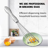 Egg Whisk,10" Stainless Steel Ball Whisk Egg Beater with Handle, Manual Mixers Whisk, Kitchen Tool for Baking Cooking A