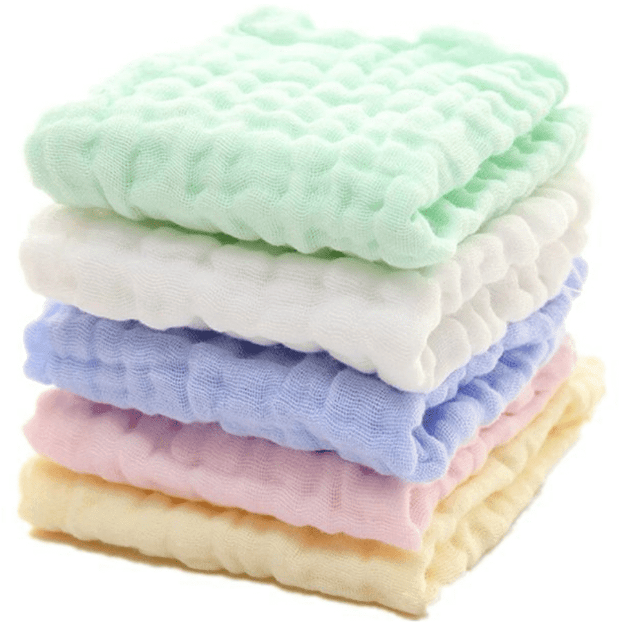 10PCS Muslin Cotton Baby Towel Soft Baby Bath Towel Multicolor Newborn Washcloths and Towels Multicolor