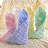 10PCS Muslin Cotton Baby Towel Soft Baby Bath Towel Multicolor Newborn Washcloths and Towels Multicolor - Low Angle