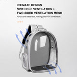 Pet Backpack Carrier, Transparent Space Capsule Pet Backpack Bag with Straps, Breathable Pet Carrier for Traveling Walking Hiking Outdoor Activities E