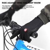 Plush Thermal Gloves with Zipper, Windproof & Waterproof Thermal Non-Slip Gloves, Winter Outdoor Touch Screen Gloves for Running, Cycling, Hiking, Travel XL Black - Side View
