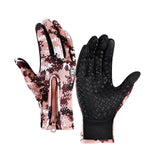 Plush Thermal Gloves with Zipper, Windproof & Waterproof Thermal Non-Slip Gloves, Winter Outdoor Touch Screen Gloves for Running, Cycling, Hiking, Travel XL Coffee
