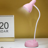 Cute Desk Lamp with USB Charging Port, Dimmable LED Reading Lamp, Flexible Gooseneck Auto Dimming Table Task Light, Bedside Reading Table Lamp, for Home Office Dorm Bedside White - Top-Down View