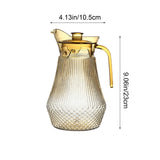 Acrylic Pitcher, Clear Plastic Water Pitchers with Lid and Spout, Iced Tea Pitcher Beverage Containers for Fridge, Juice, Sangria, Lemonade, Shatter-proof, BPA-Free Clear