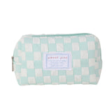 Small Cosmetic Bag, Cute Makeup Bag, Checkerboard Frame Pencil Bag, Pencil Case, Aesthetic Make Up Bag, Large Capacity Stationery Box, Purse Cosmetic Bag for Purse D