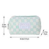 Small Cosmetic Bag, Cute Makeup Bag, Checkerboard Frame Pencil Bag, Pencil Case, Aesthetic Make Up Bag, Large Capacity Stationery Box, Purse Cosmetic Bag for Purse D