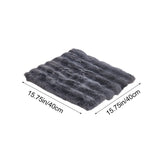 Faux Fur Seat Cushion, Fluffy Chair Seat Cushion, Square Rug Pad, Winter Plushed Warm Soft Cushion, Office Chair Pad, for Kitchen, Office, Dining, Chairs Black