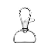 Swivel Snap Hooks, 1 Pcs Metal Lanyard Snap Hook, Lobster Claw Clasps for Keychain Making, Shoulder Strap Repair Metal Buckle, Backpack Belt Buckle, Luggage Hook, for Purse Sewing Silver