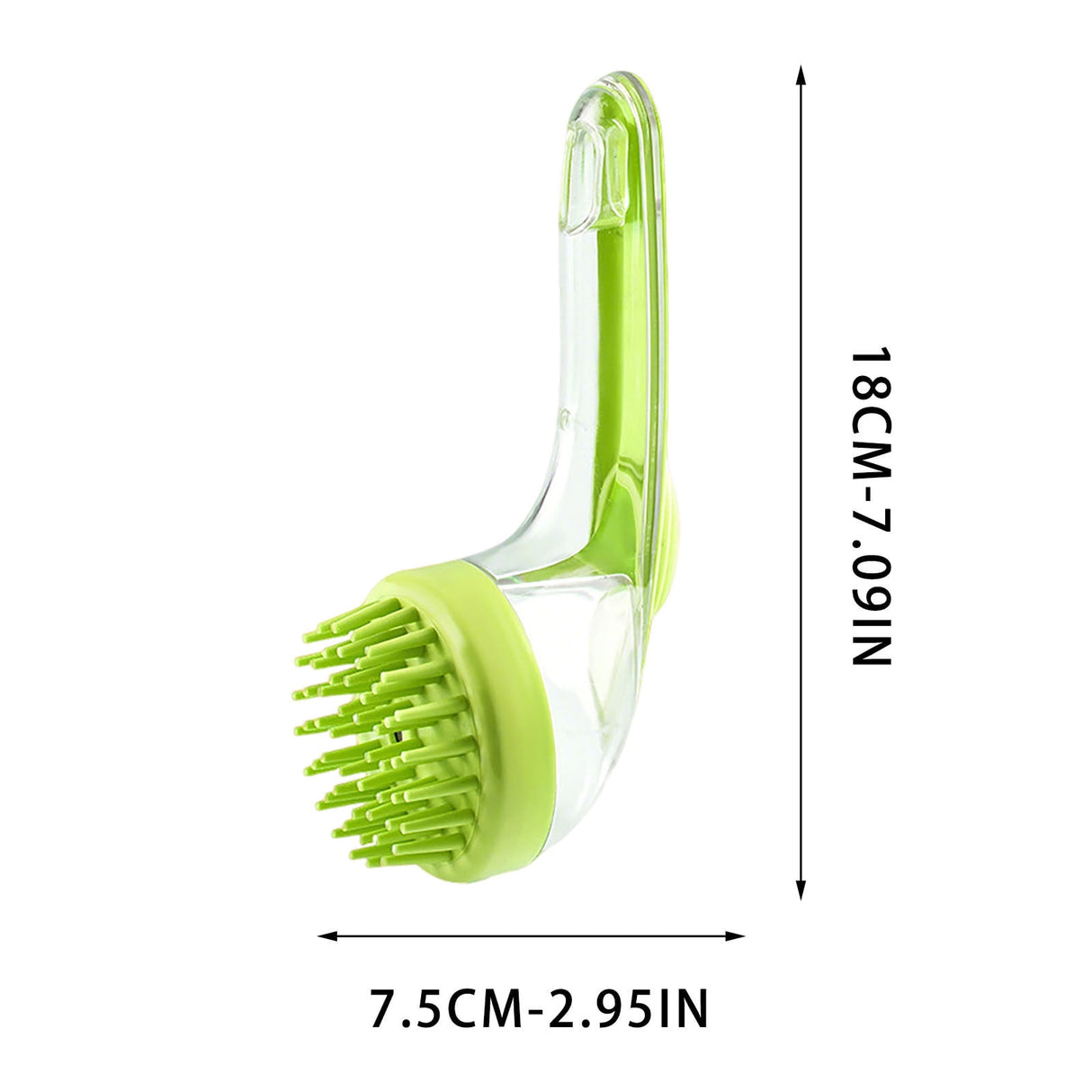 Dog Bath Brush, Cat Grooming Scrubber with Soap Dispenser, Gentle Massage Cleaning Tool, for Puppies Kittens Pets, Home Bathing, Swimming Pool, Beach, Travel and Professional Groomers Green,Coarse Brush