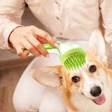 Dog Bath Brush, Cat Grooming Scrubber with Soap Dispenser, Gentle Massage Cleaning Tool, for Puppies Kittens Pets, Home Bathing, Swimming Pool, Beach, Travel and Professional Groomers Green,Coarse Brush