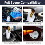 Set of 3 Fuel Filler Portable Spill Free Plastic Funnels for Automotive Use 1.57x0.79x6.69In Durable Filler Accessories for Indoor and Outdoor - Close-Up Angle