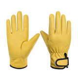 Leather Working Gloves Work Gardening Gloves Thorn Proof Garden Building Heavy Duty Utility Gripper Men Women M