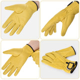 Leather Working Gloves Work Gardening Gloves Thorn Proof Garden Building Heavy Duty Utility Gripper Men Women M